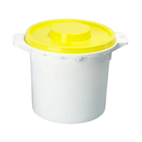 Kanylespand, hvid, gult standardlåg, 11 L (053970)