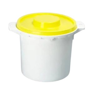 Kanylespand, hvid, gult standardlåg, 11 L (053970)