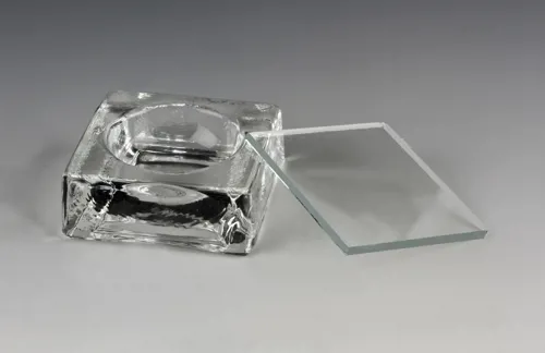 Saltkar med glaslåg, 40 x 40 mm (078607)