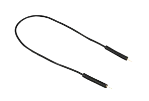 Kabel, 20 cm, 0,8 mm, for breadboard, sort (106020)