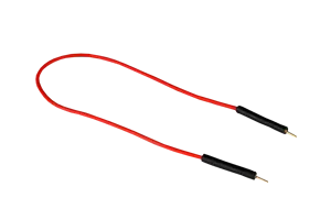 Kabel, 20 cm, 0,8 mm, for breadboard, rød (106021)