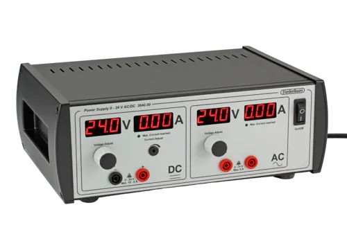 Strømforsyning, 0 - 24 V, 0 - 10 A, strømbegr kærv (364010)