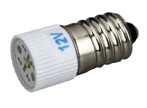 LED pære, 3 - 12 V, E10, hvid (425100)
