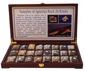 Stensamling, magmatiske, 24 stk, 5 x 4 cm (768032)