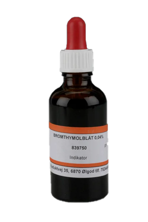 Bromthymolblåt i pipetteflaske, 0,04%, 50 ml (839750-05)