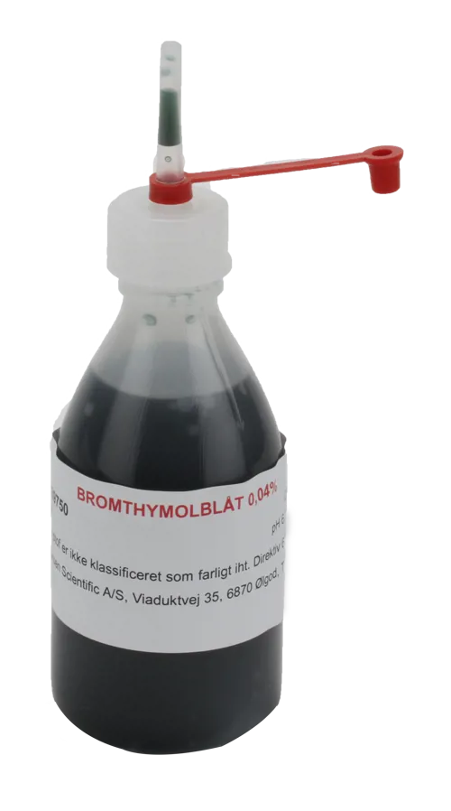 Bromthymolblåt, 0,04%, i dråbeflaske, 100 mL (839750-8)