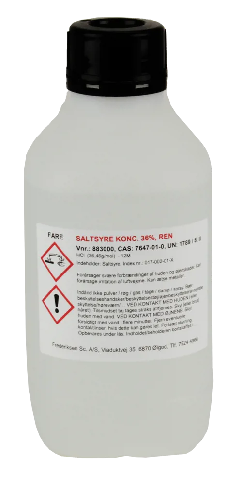 Saltsyre, konc, 37 %, 1 L (883000-4)