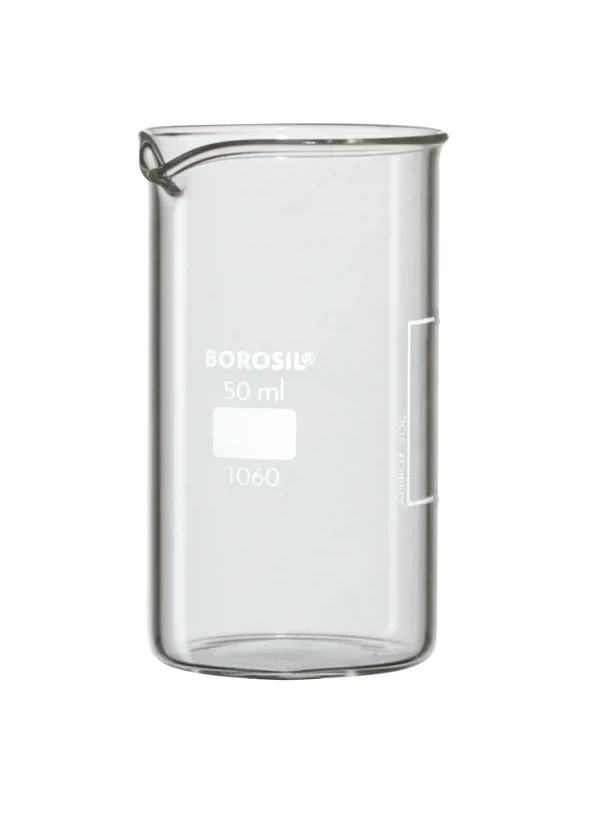 Bægerglas, høj form, 50 mL, Borosil Bægerglas, høj form, 50 mL, Borosil (006800)