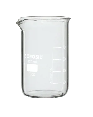 Bægerglas, høj form, 100 mL, Borosil (006810)