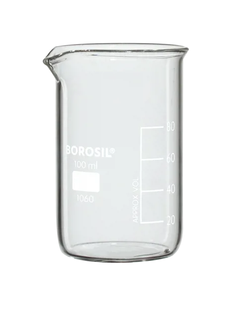 Bekerglas 100ml hoog model, Borosilicaat Bekerglas 100ml hoog model, Borosilicaat (006810)