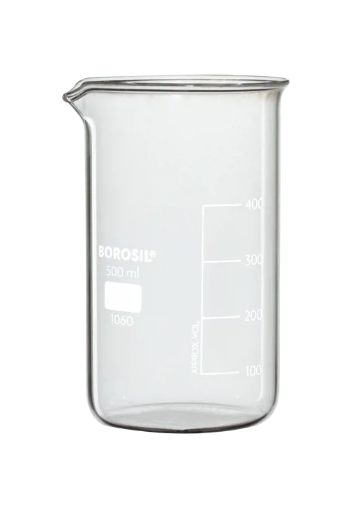 Bægerglas, høj form, 500 mL, Borosil (006850)