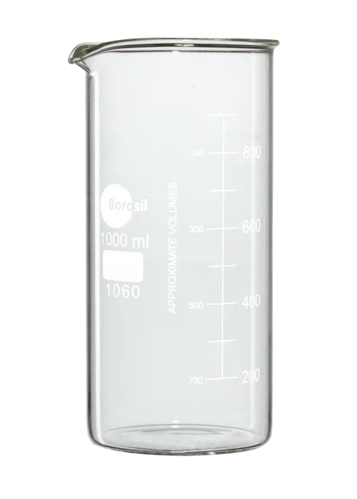 Bægerglas, høj form, 1000 mL, Borosil (006860)