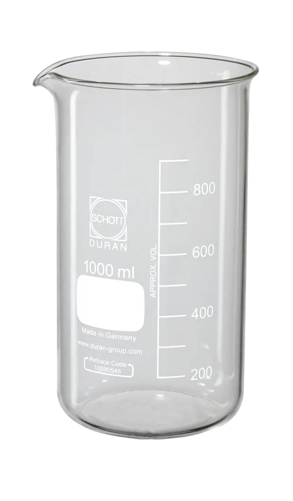 Bægerglas, DURAN, høj form, 1000 mL Bægerglas, DURAN, høj form, 1000 mL (006960)