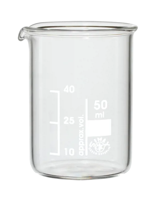 Bägare 50 ml läg modell - borosilikatglas (007410)