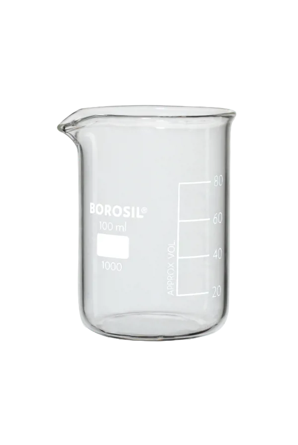 Bægerglas, lav form, 100 mL, Borosil (007420)