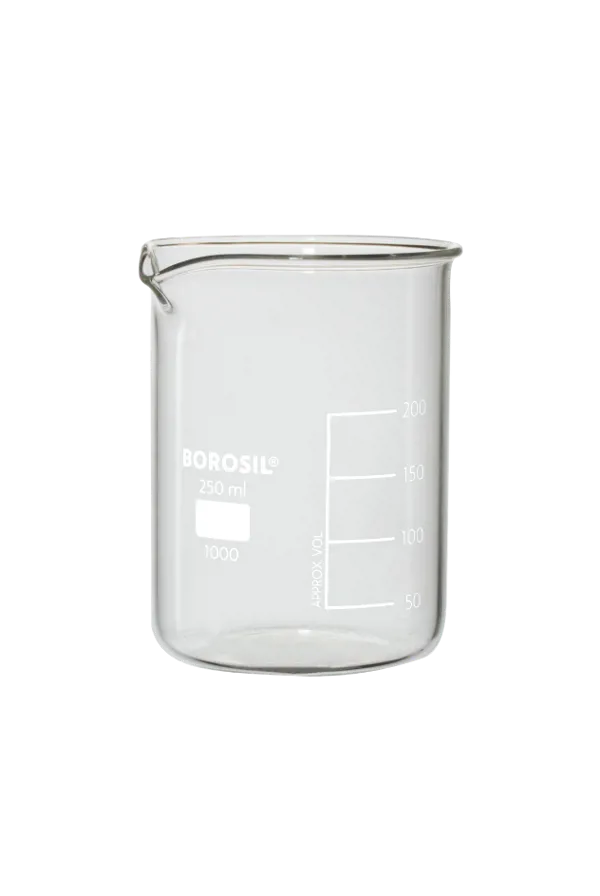 Bægerglas, lav form, 250 mL, Borosil (007430)