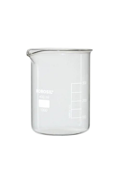 Bægerglas, lav form, 400 mL, Borosil Bægerglas, lav form, 400 mL, Borosil (007435)