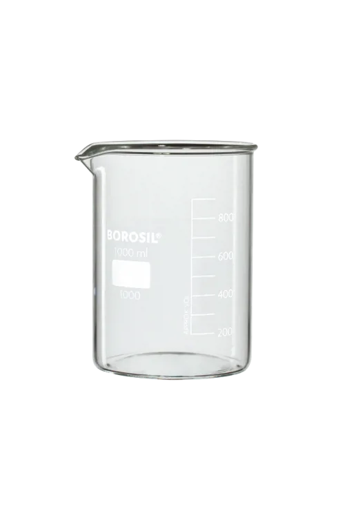 Bægerglas, lav form, 1000 mL, Borosil (007450)