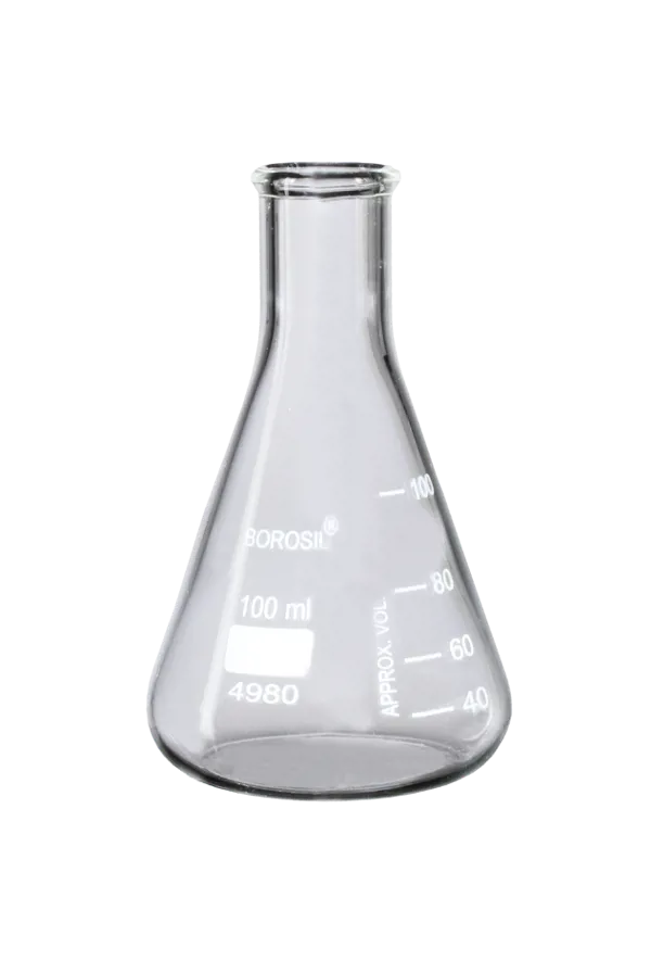Konisk kolbe, 100 mL, Borosil (007900)