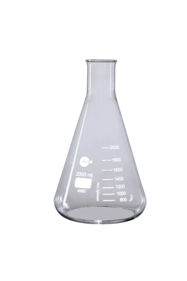 Konisk kolbe, 2000 mL, Borosil (007940)