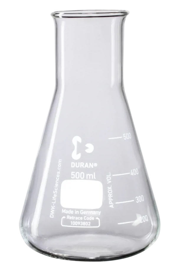 Erlenmeyer 500ml wijdmonds, DURAN (008110)
