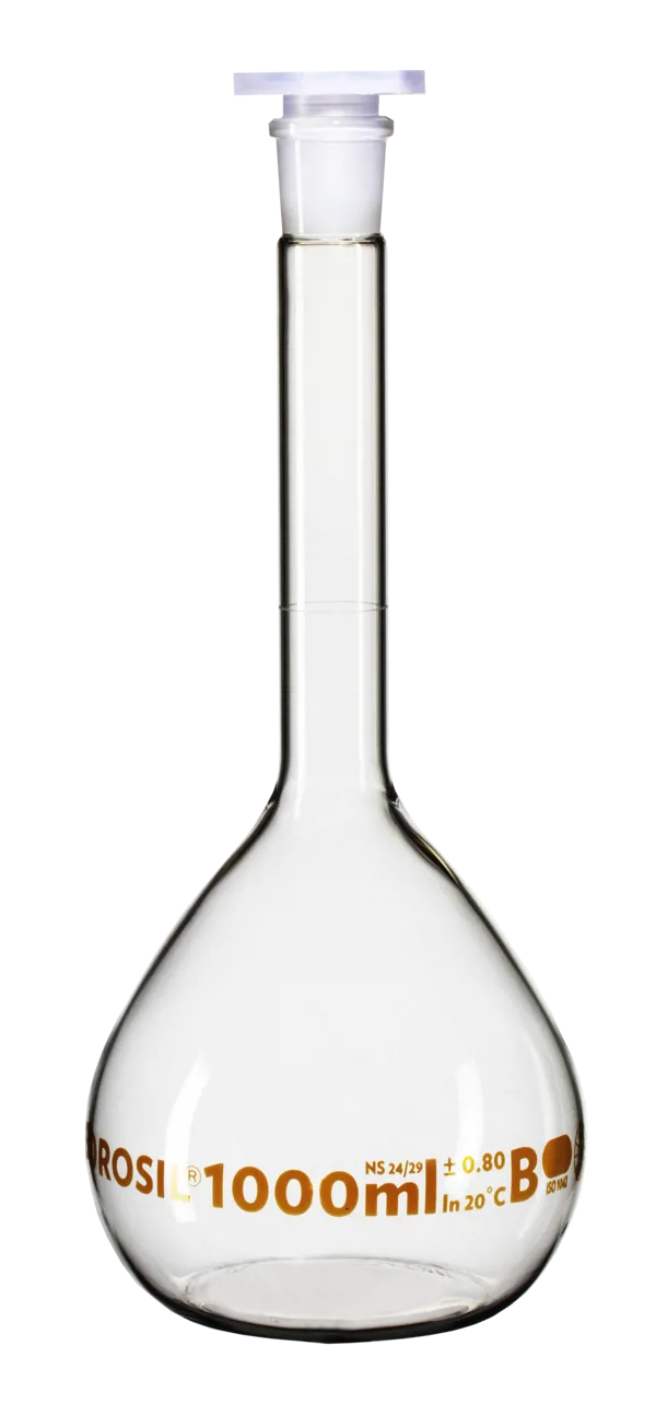 Målekolbe, 1000 mL, PP-prop, Borosil, Class B (010740)