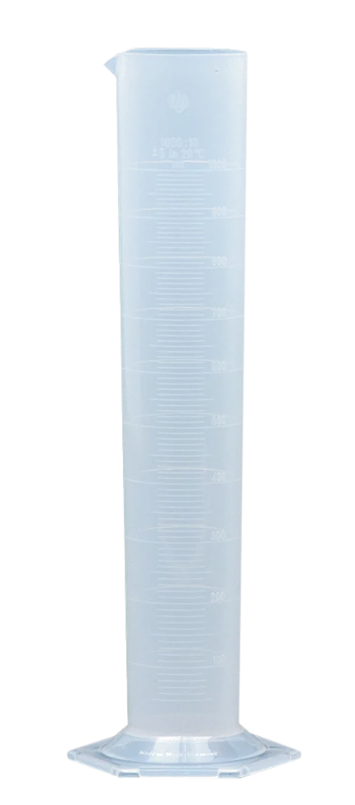 Maatcilinder 1000ml polypropyleen kunststof Maatcilinder 1000ml polypropyleen kunststof (011824)
