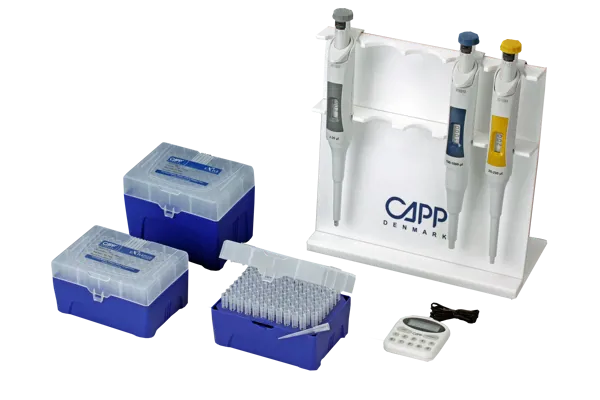 Startsæt Capp, 2-20, 20-200, 100-1000 µL Startsæt Capp, 2-20, 20-200, 100-1000 µL (014410)