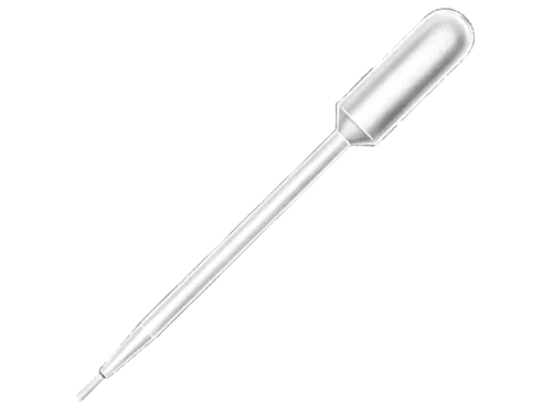 Dråbepipette, plast, 6 mL, fin dråbespids, pasteur (014506)