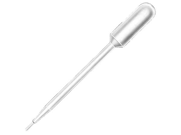 Dråbepipette, plast, 6 mL, fin dråbespids, pasteur (014506)