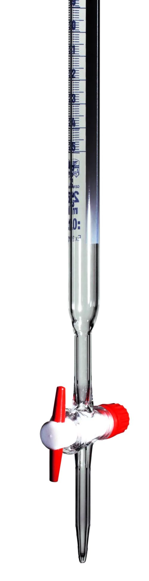 Buret met teflon kraan 0,1/25ml, Schellbach Buret met teflon kraan 0,1/25ml, Schellbach (014862)