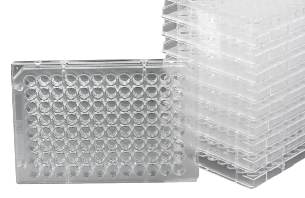 Reaksjonsbrett i plast med 96 brønner, pk a 25 (016730)