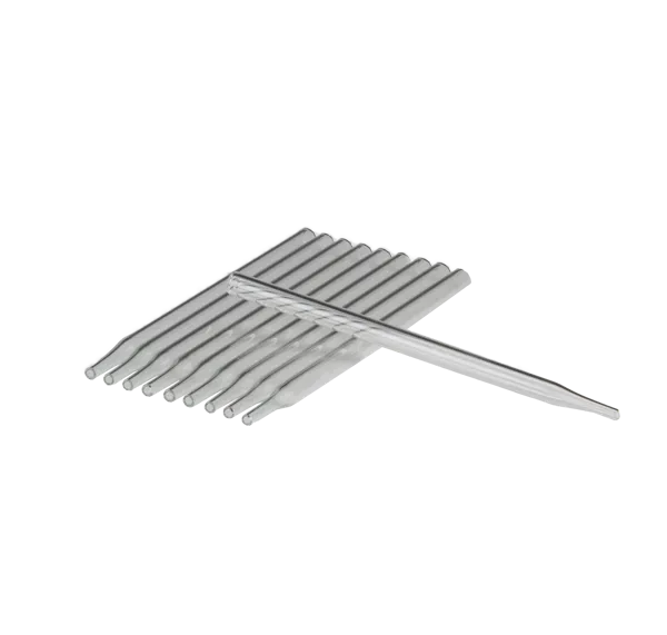 Glassrør Ø 7 mm, rett med spiss, 12 cm, pk a 10  (019510)