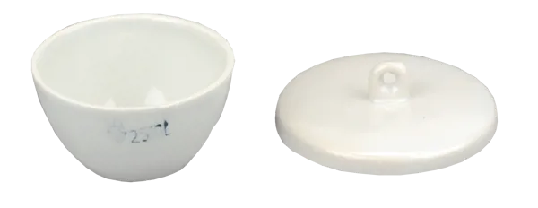 Porcelænsdigel med låg, 25 mL (028710)