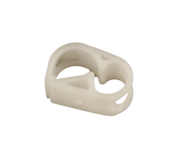 Slangeklemme, hvit pp plast  (039560)