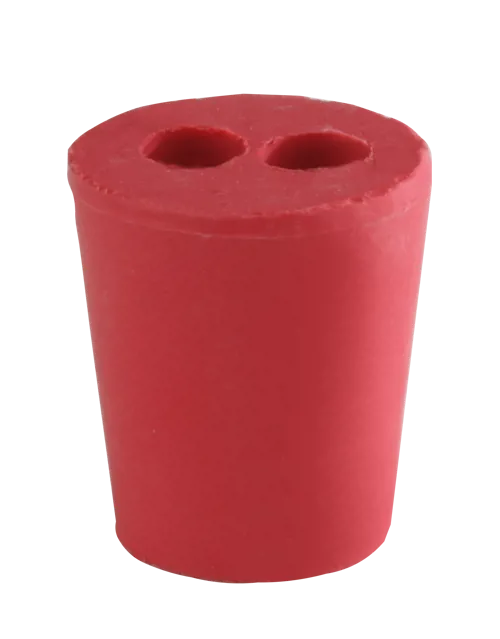 Gummipropp, 14/19 x 22mm, 2 hålen, 6 mm Gummipropp, 14/19 x 22mm, 2 hålen, 6 mm (043030)