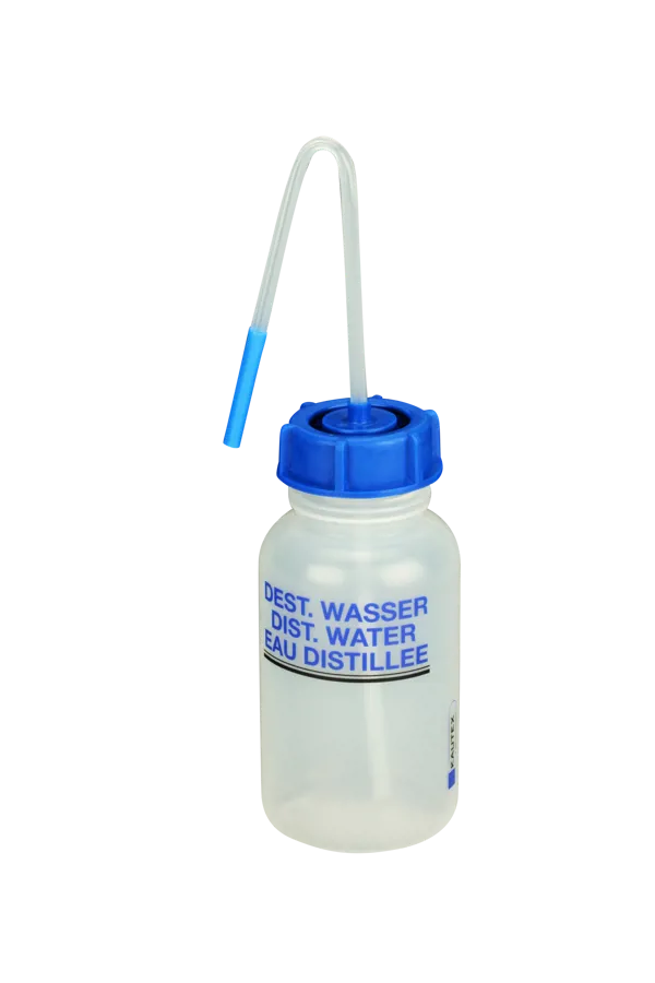 Spuitfles met opdruk gedestilleerd water (blauw) 500ml  (052560)