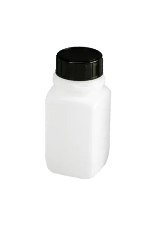 Fyrkantig HDPE-flaska Kautex med skruvlock - 250ml (053020)