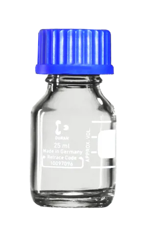 Schroefdop flesje 25ml GL25 - Duran glas (055005)