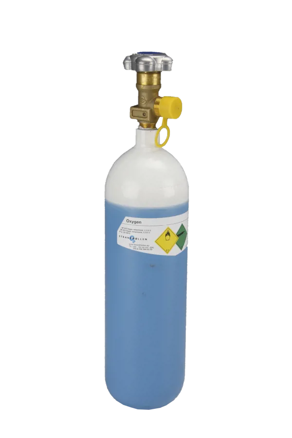 Trykflaske, Oxygen, stålflaske, 2 L, 150 atm.  (072510)