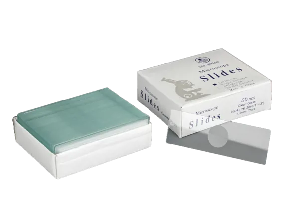 Objektglass med 1 fordypning, pk a 50  (078612)