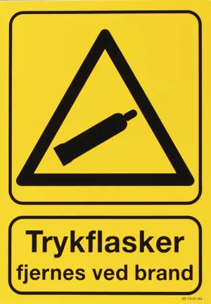 Skilt, trykflasker, selvklæbende (088020)