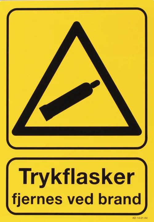 Skilt, trykflasker, selvklæbende (088020)