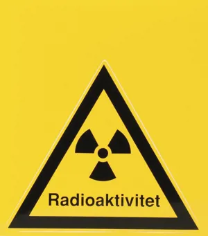 Fareskilt, radioaktivitet, selvklebende (088060)