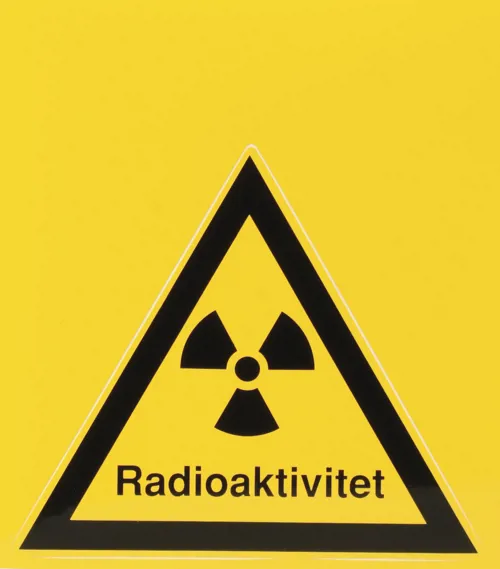 Skylt, radioaktivitet, självhäftande (088060)