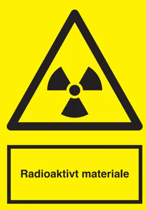 Skilt, Radioaktivitet, A4, selvklæbende  (088062)