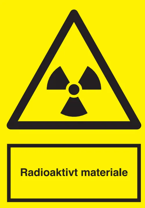 Skilt, Radioaktivitet, A4, selvklæbende  (088062)