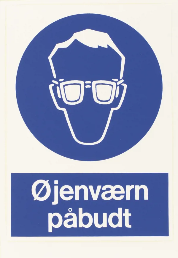 Skilt, øjenværn, selvklæbende  (088085)