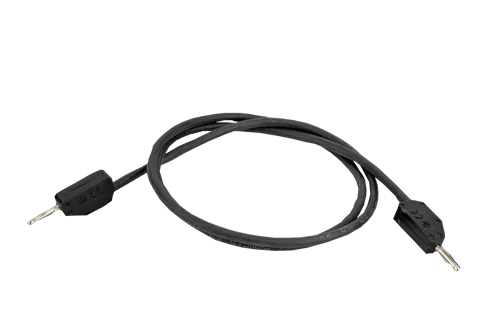 Ledning med 2 mm bananstikk, 50 cm svart (105120)