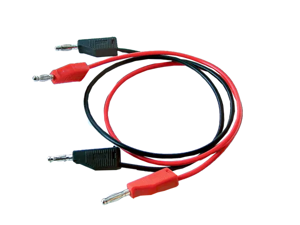 Ledning med bananstikk 25 cm svart  (105200)